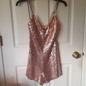 Rose Gold Sequin Romper